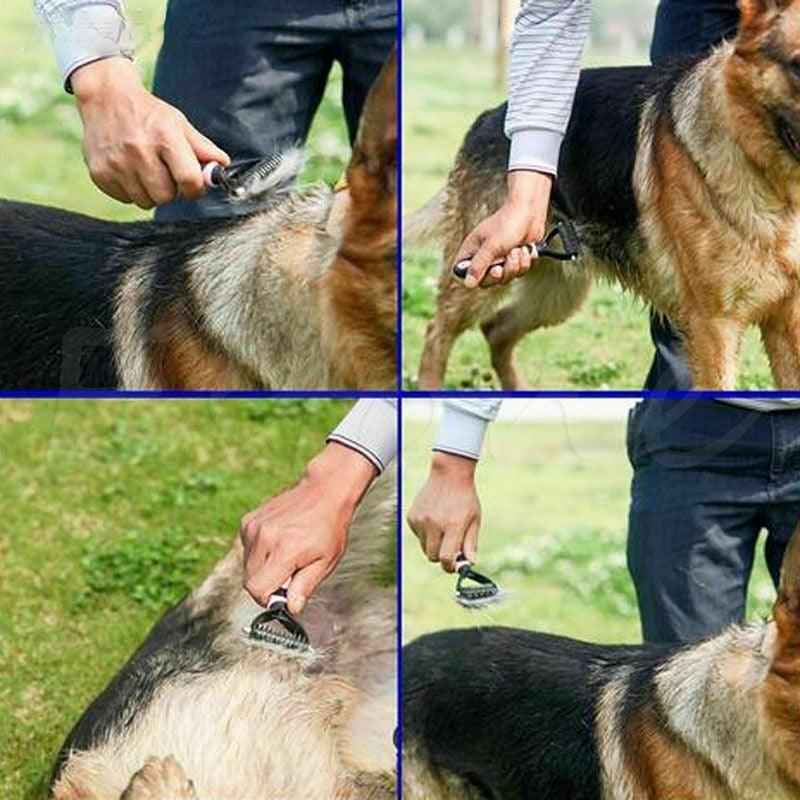 Dubbelzijdig Ontharing Kam - Huisdieren - Blauw