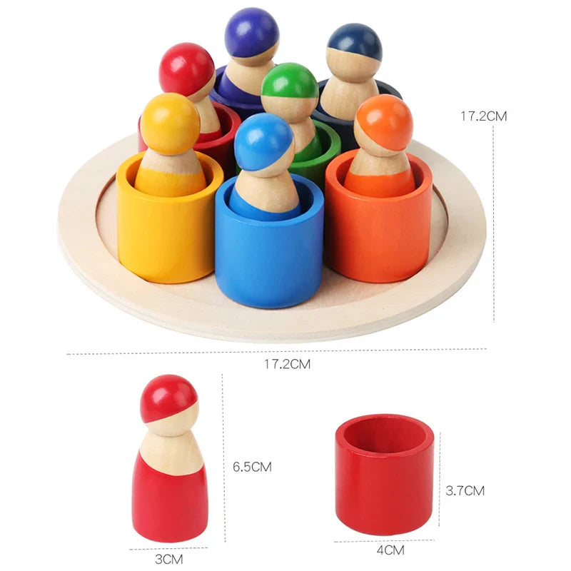 Rainbow Puzzle™ – Kleurrijk & Creatief – Houten Sorteer Speelgoed