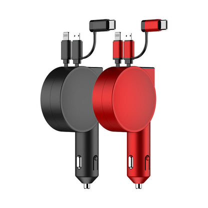 3-in-1 intrekbare snellaad adapter voor in de auto