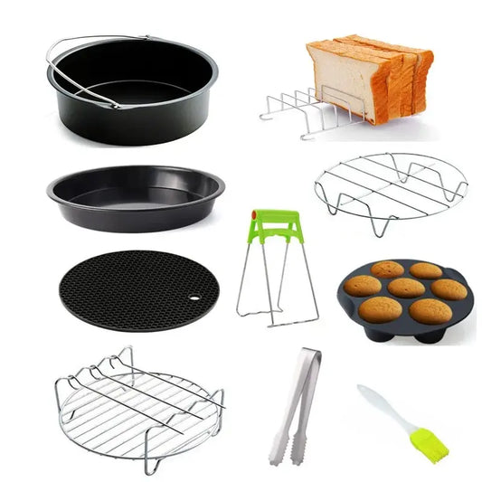 Airfryer Accessoire Set 10-Delig - Veelzijdig Handig Bakken - Siliconen