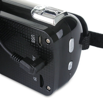 Vintage Camcorder Zwart - 24 MP, Microfoonlens voor Kristalheldere Video's