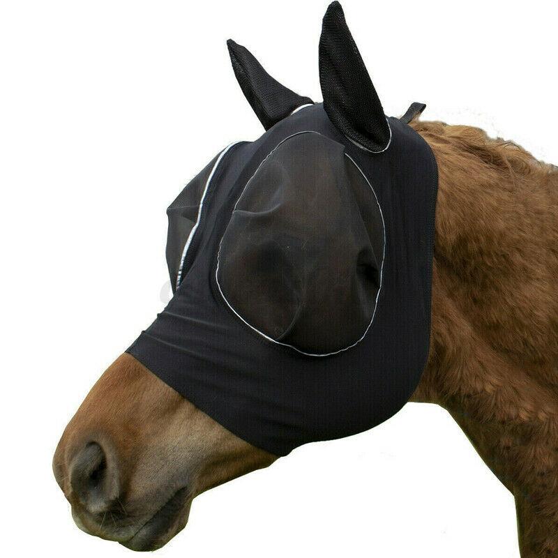 HorseSafe - Paardenmasker Anti-Vlieggaas - Blauw