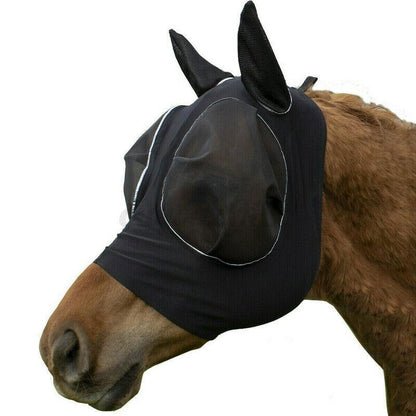 HorseSafe - Paardenmasker Anti-Vlieggaas - Blauw