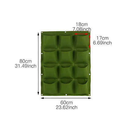 Hangende Tas voor de Tuin - Voor Hangplanten en Buitengebruik 2 Groen Raster