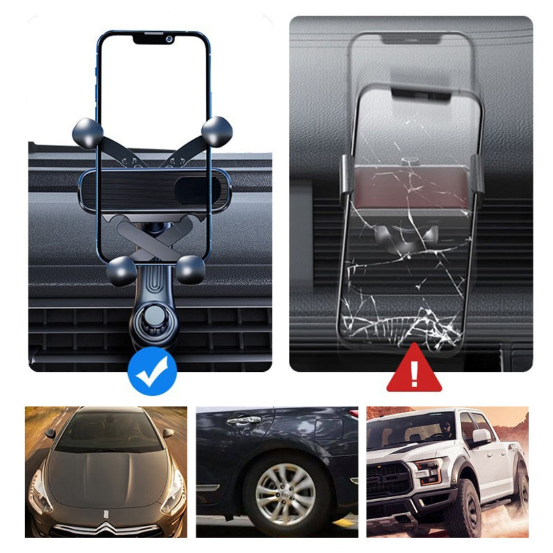 PhoneMount - Telefoonhouder voor in de Auto - Zwart