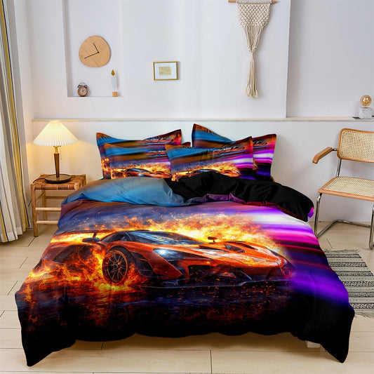 CoolCovers - Dekbedovertrek Supercar Raceauto - Kind