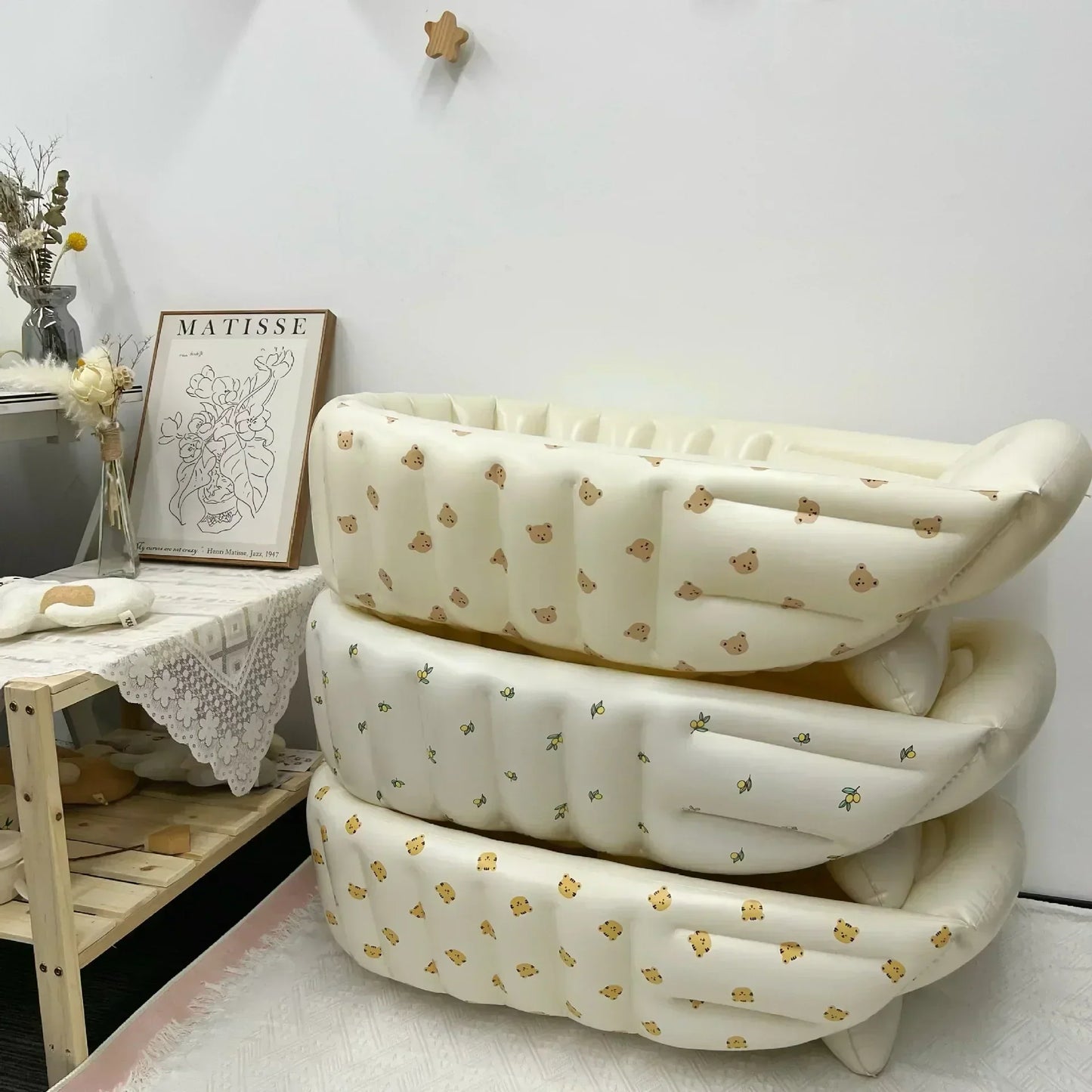 BubbleNest Opblaasbaar Babybadje – Lichtgewicht BPA-vrij bad voor reizen & klein wonen