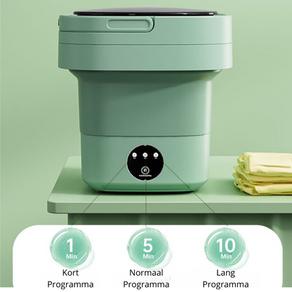 FoldaWash - De Handige Opvouwbare Mini Wasmachine met Droger - Groen