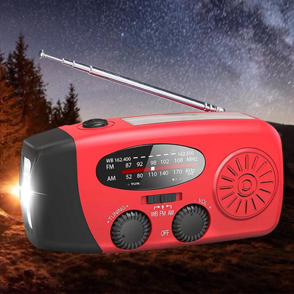SolarSafe - Noodradio & Zaklamp op Zonne-Energie en Opwindbaar Heren