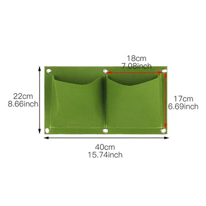 Hangende Tas voor de Tuin - Voor Hangplanten en Buitengebruik 2 Groen Raster