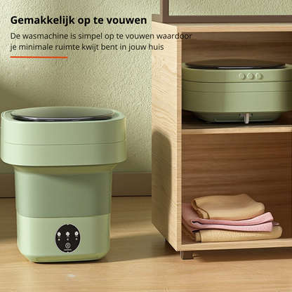 FoldaWash - De Handige Opvouwbare Mini Wasmachine met Droger - Groen