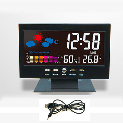 Digitale LED-temperatuur-vochtigheidsmonitor Wekker