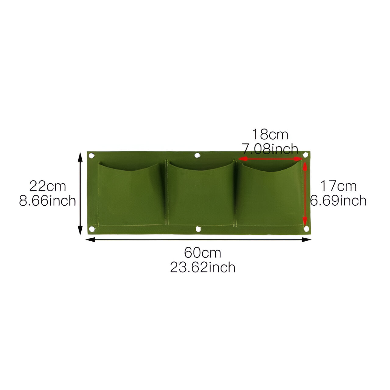 Hangende Tas voor de Tuin - Voor Hangplanten en Buitengebruik 2 Groen Raster