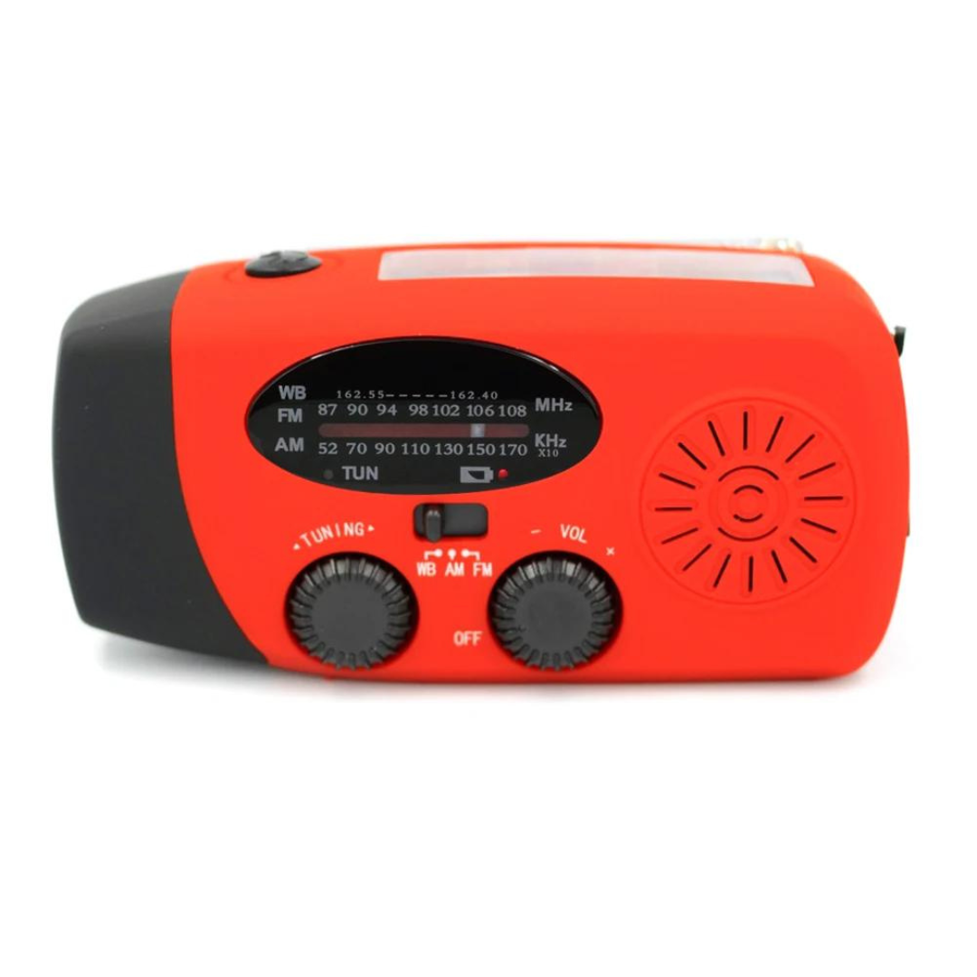 SolarSafe - Noodradio & Zaklamp op Zonne-Energie en Opwindbaar Heren