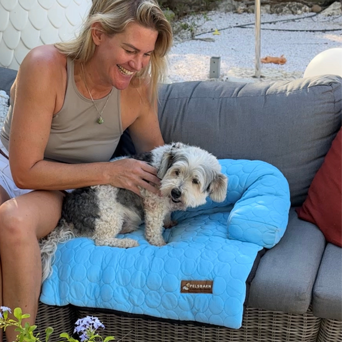 Verkoelend Honden Bed - Lichtblauw