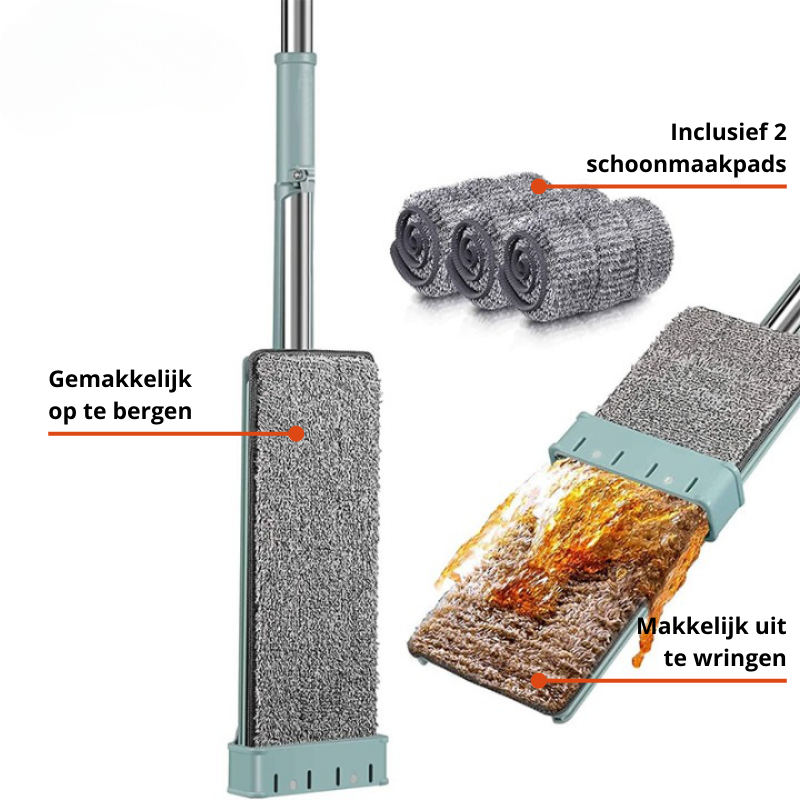 EasyMop - Bespaar Tijd en Moeite met de Handige Squeeze Reinigingsfunctie