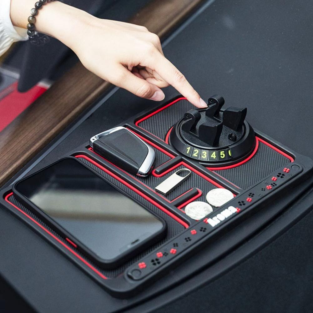 DriveDeck - Mat voor Telefoonhouder op Dashboard - Rood