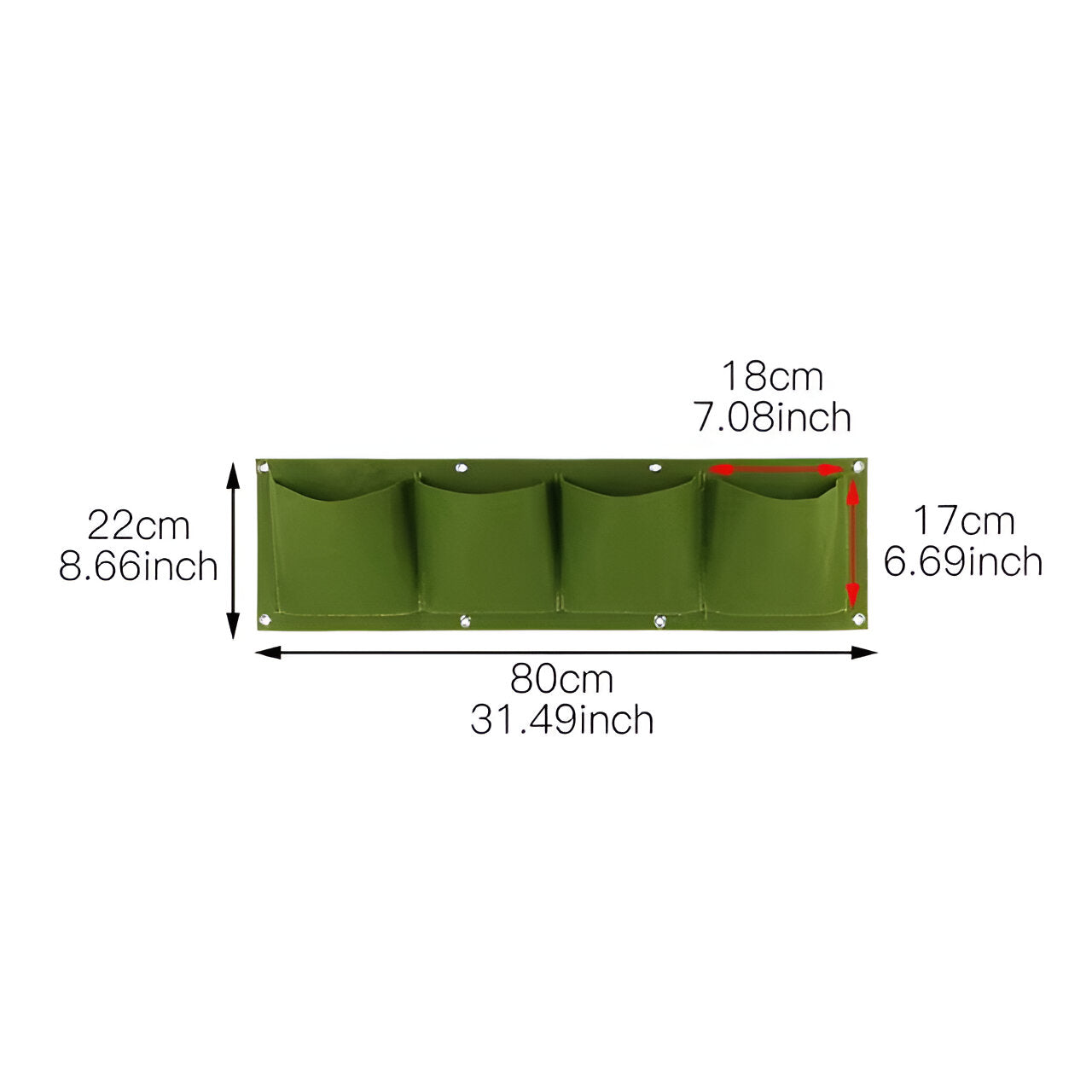 Hangende Tas voor de Tuin - Voor Hangplanten en Buitengebruik 2 Groen Raster