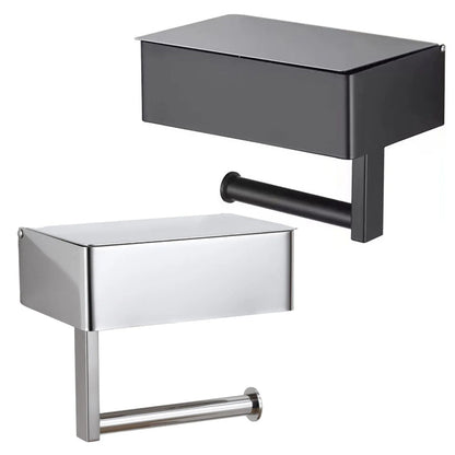 Elegante Toiletpapierhouder Zwart - Modern Design Badkamer - RVS
