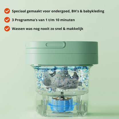 FoldaWash - De Handige Opvouwbare Mini Wasmachine met Droger - Groen