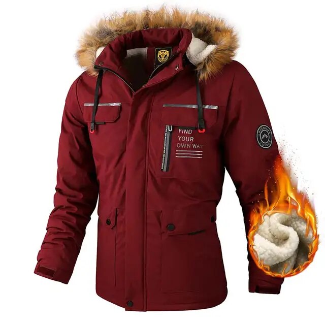 Sammy Jackson™ Winterparka met Fleecevoering | Winddicht jack met capuchon