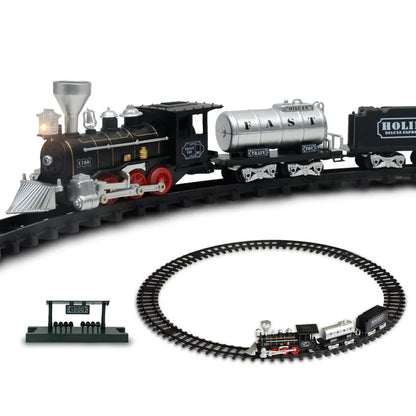 Treinset met Stoom en LED Verlichting – Complete Speelset met 12 Rails