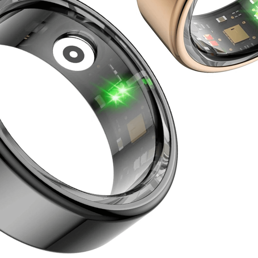 TitanRing Vital - Slimme Gezondheidsring van Titanium met Hartslag- en Slaapmonitor