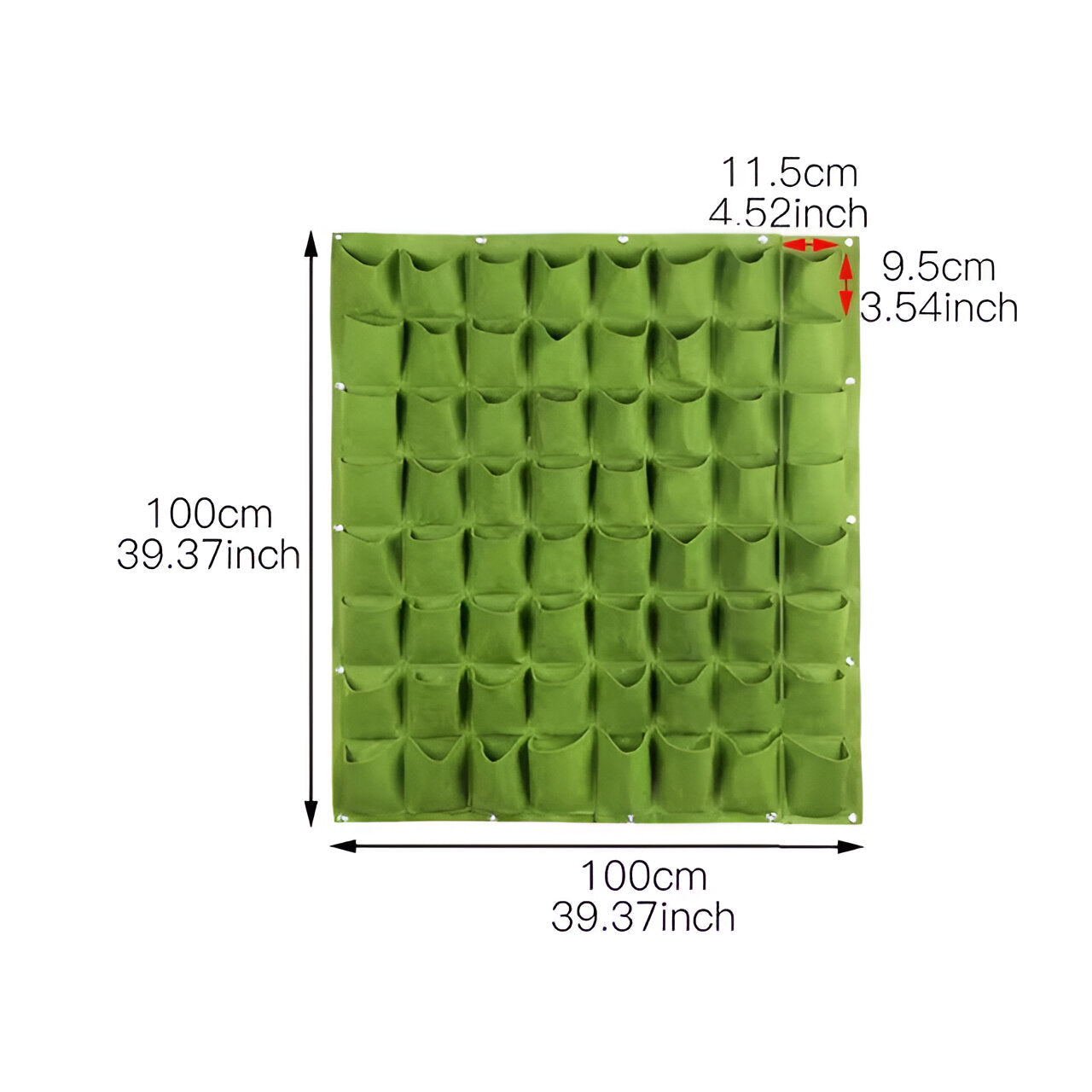 Hangende Tas voor de Tuin - Voor Hangplanten en Buitengebruik 2 Groen Raster