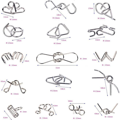 Metal Puzzle Ring Set™ - Metalen puzzelpret - Puzzelring