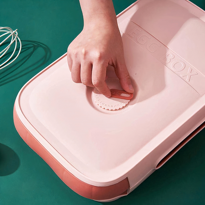 Eier Organizer voor keuken, automatische rollende eierhouder in diepblauw kunststof