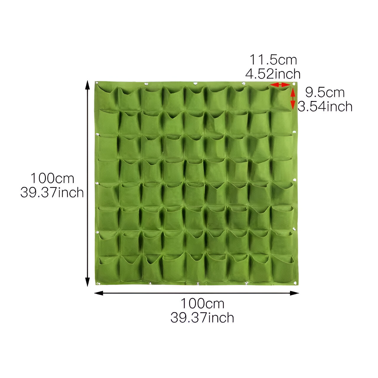 Hangende Tas voor de Tuin - Voor Hangplanten en Buitengebruik 2 Groen Raster