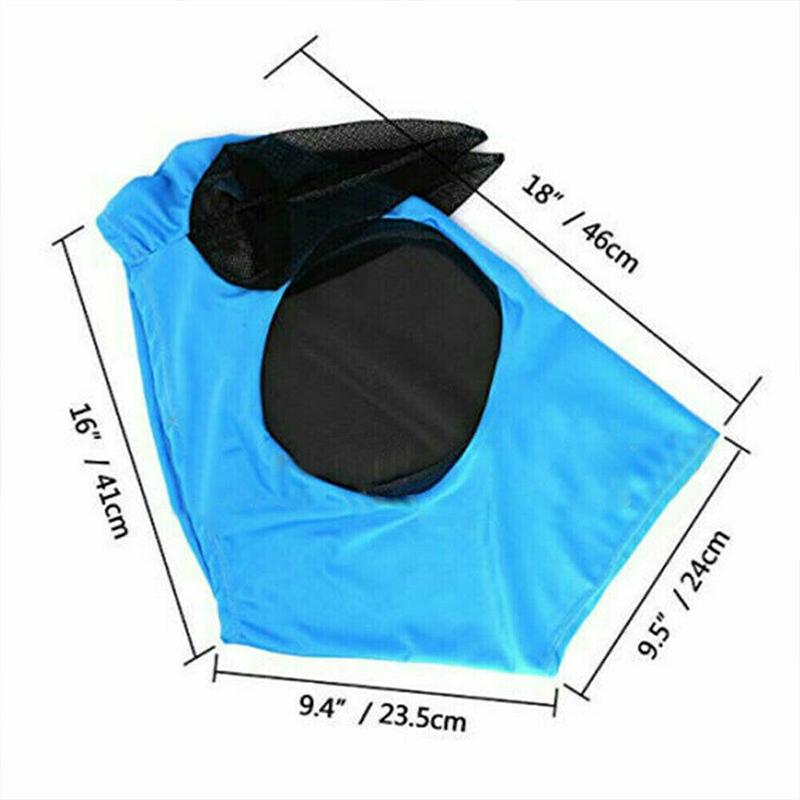 HorseSafe - Paardenmasker Anti-Vlieggaas - Blauw