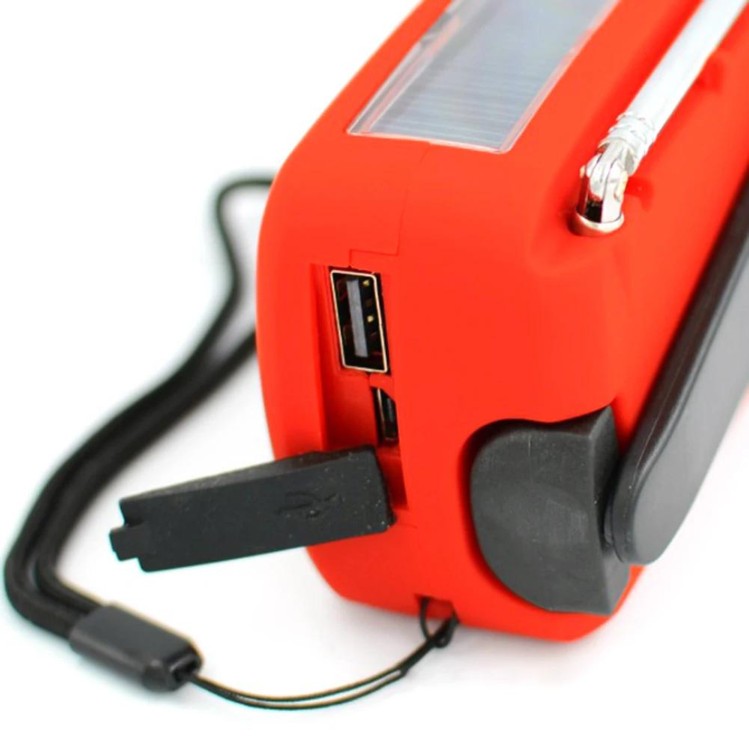 SolarSafe - Noodradio & Zaklamp op Zonne-Energie en Opwindbaar Heren