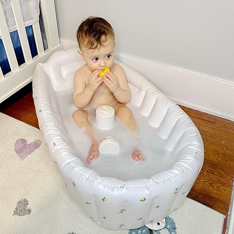BubbleNest Opblaasbaar Babybadje – Lichtgewicht BPA-vrij bad voor reizen & klein wonen