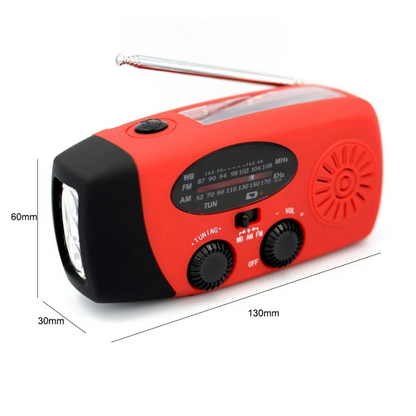 SolarSafe - Noodradio & Zaklamp op Zonne-Energie en Opwindbaar Heren