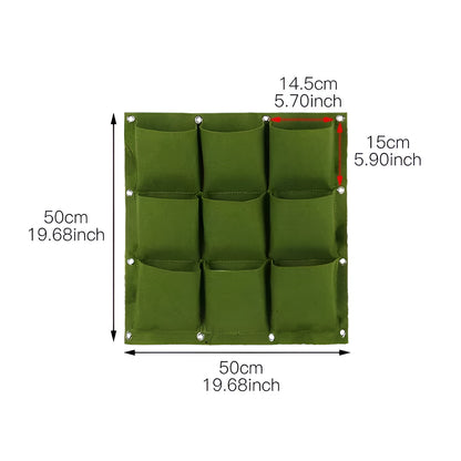 Hangende Tas voor de Tuin - Voor Hangplanten en Buitengebruik 2 Groen Raster