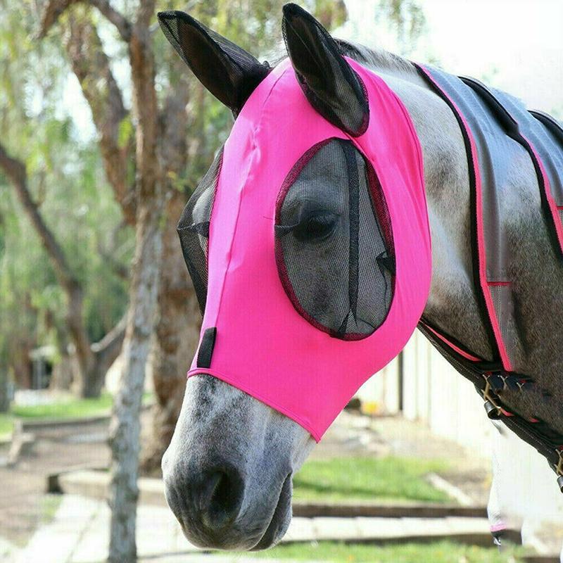 HorseSafe - Paardenmasker Anti-Vlieggaas - Blauw