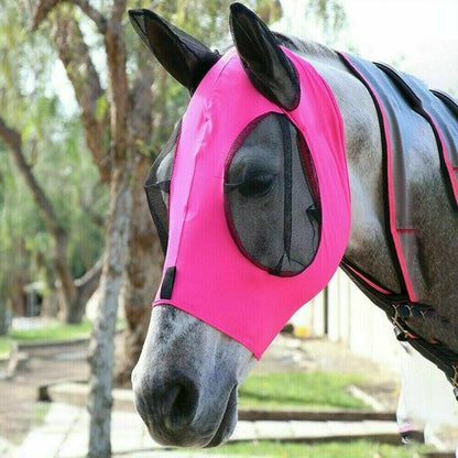 HorseSafe - Paardenmasker Anti-Vlieggaas - Blauw