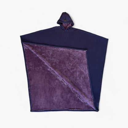 Cap Unisex Rozenkwarts - Fleece Poncho met Capuchon - Ultiem Comfort en Stijl
