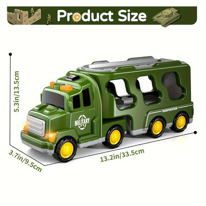 ActionTroop Militair Speelgoedset – 14-in-1 Vrachtwagen, Tanks & Geluid
