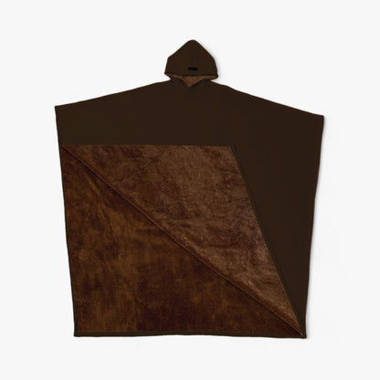Cap Unisex Rozenkwarts - Fleece Poncho met Capuchon - Ultiem Comfort en Stijl