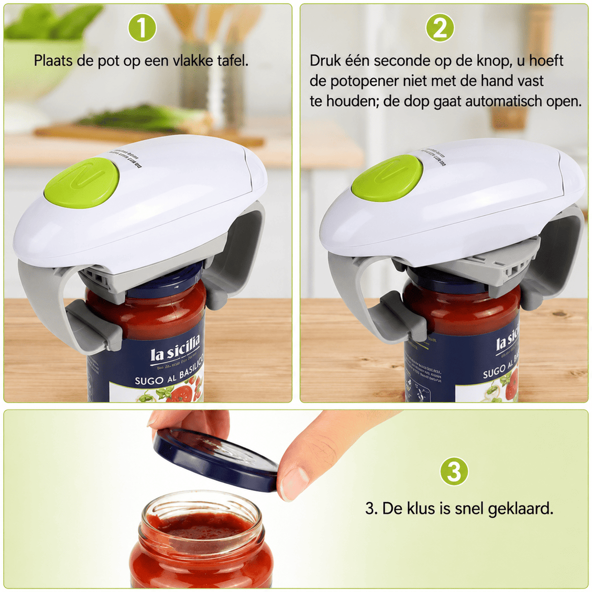 EasyTwist™ | Open Elke Deksel in Seconden, Zonder Inspanning.