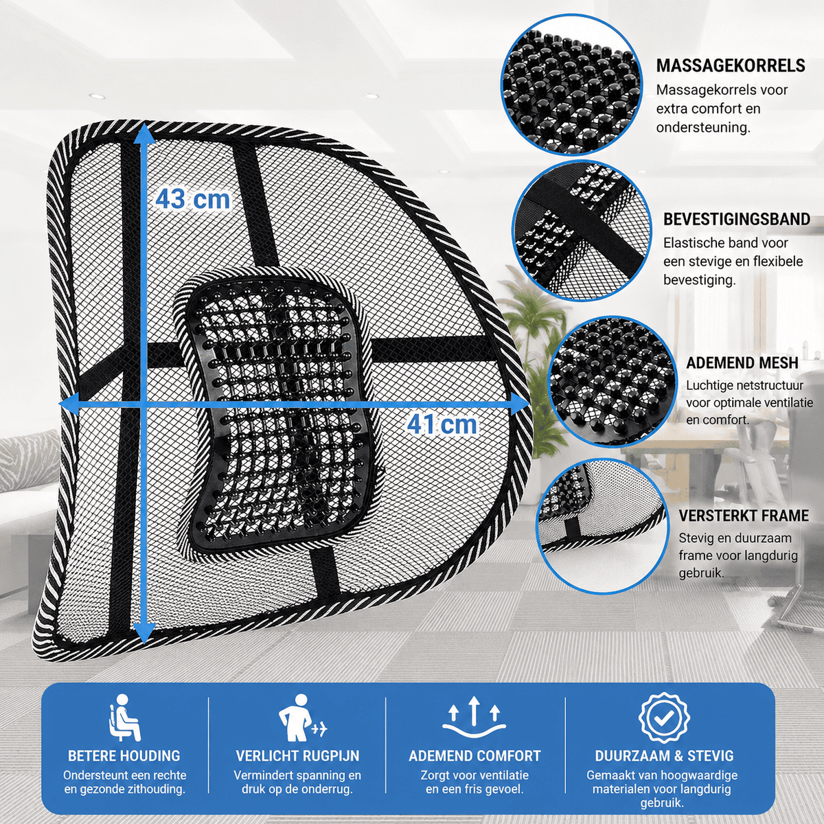 BackRelief™ | Ondersteuning Precies waar je rug het nodig heeft.