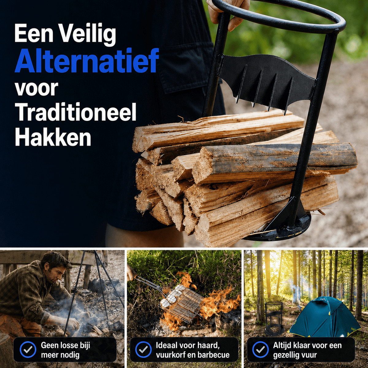 SplitMaster™  | Maak Gemakkelijk Zelf Aanmaakhout.