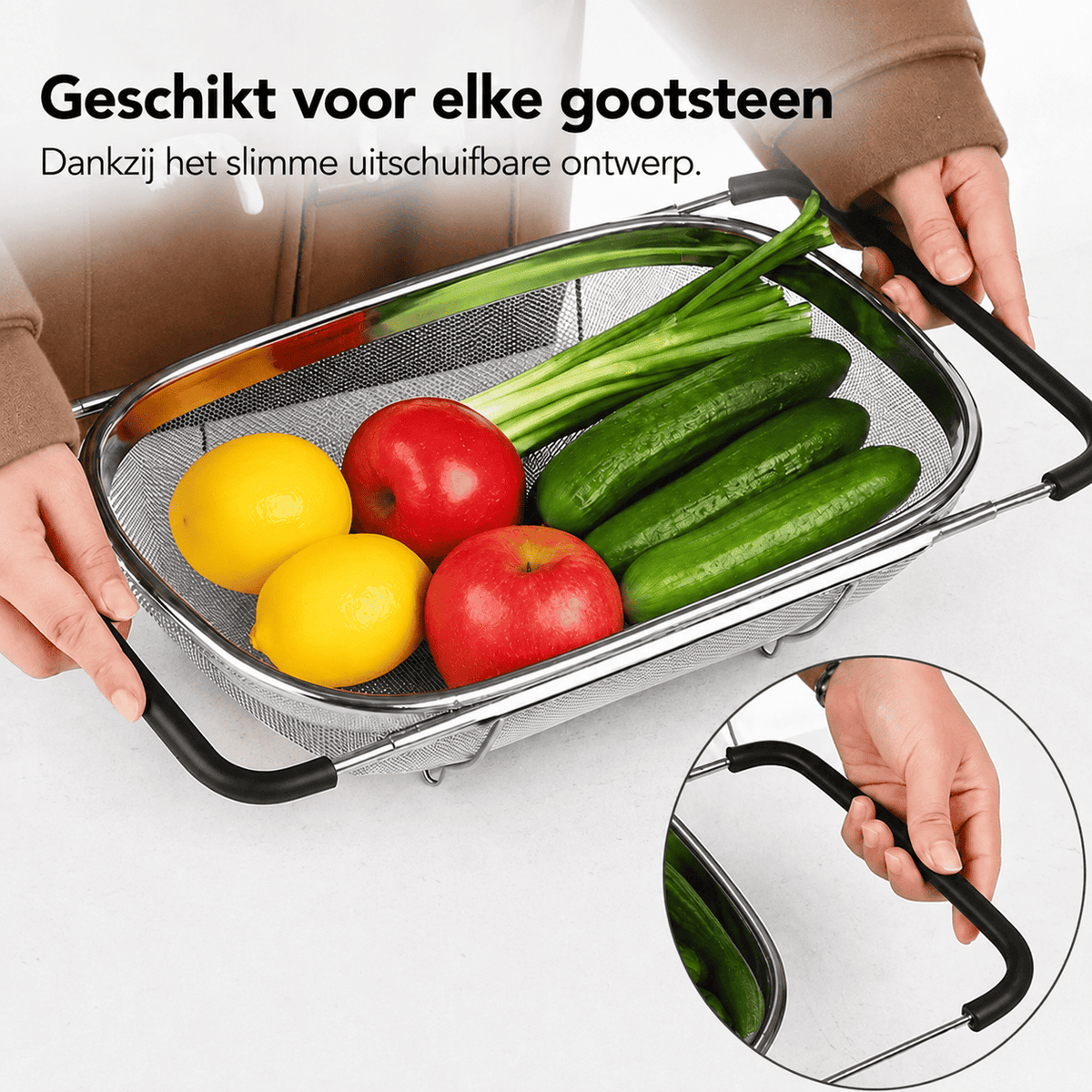FoodWash™ | De Slimme Oplossing voor Wassen en Uitlekken.