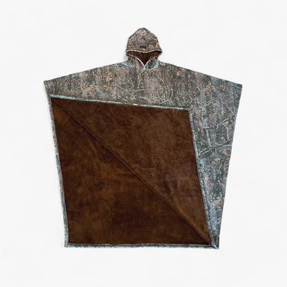 Cap Unisex Rozenkwarts - Fleece Poncho met Capuchon - Ultiem Comfort en Stijl