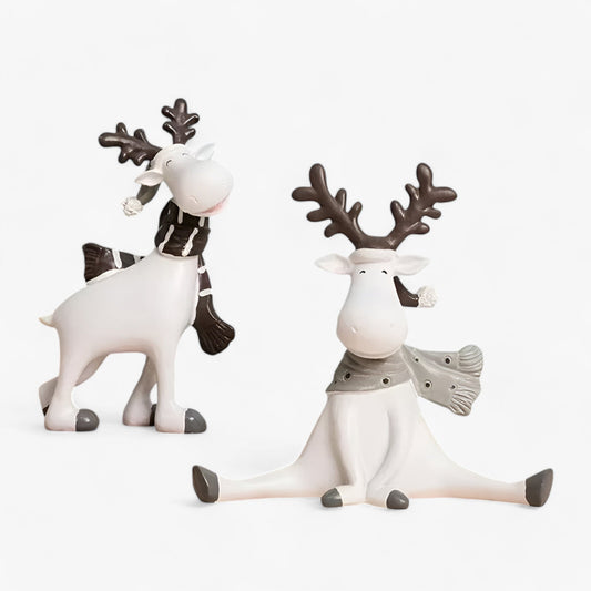 Elegante Witte Hert Decoratie