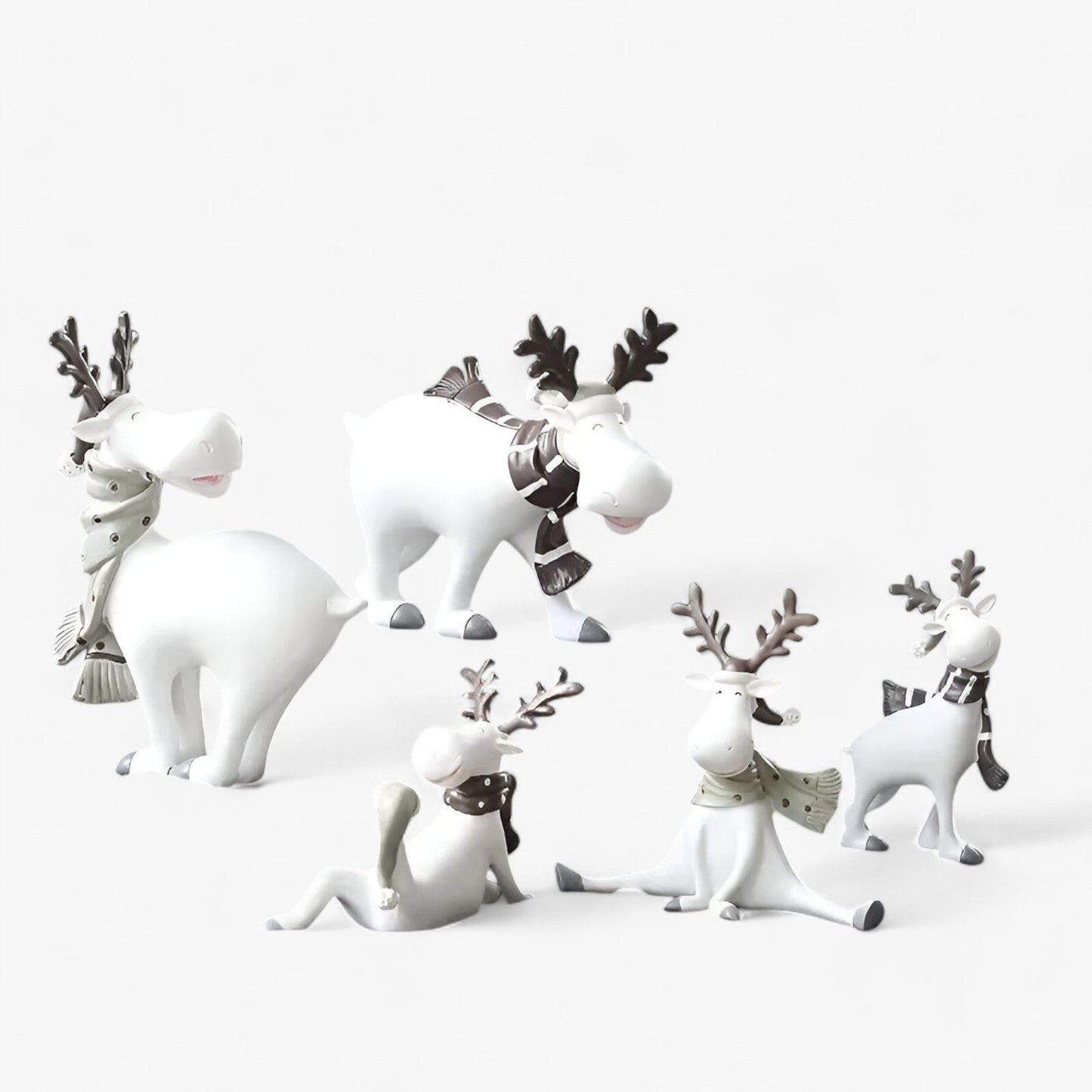 Elegante Witte Hert Decoratie