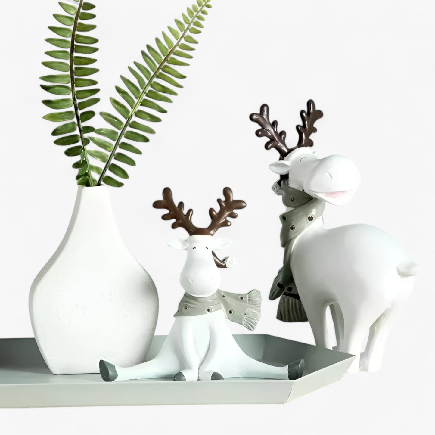 Elegante Witte Hert Decoratie