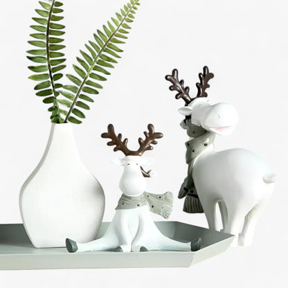 Elegante Witte Hert Decoratie